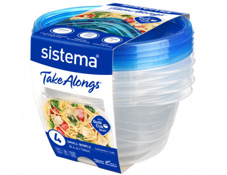 sistema takealongs small bowl pack of 4 - 760ml